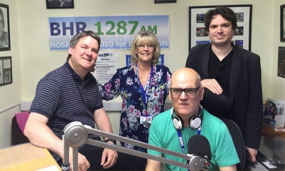 Pete, Jacqui, Alan and Aris at Basildon Hospital Radio in May 2016